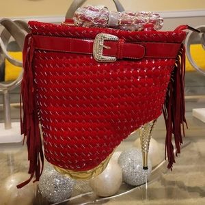 Unique Red Patent Shoe Purse